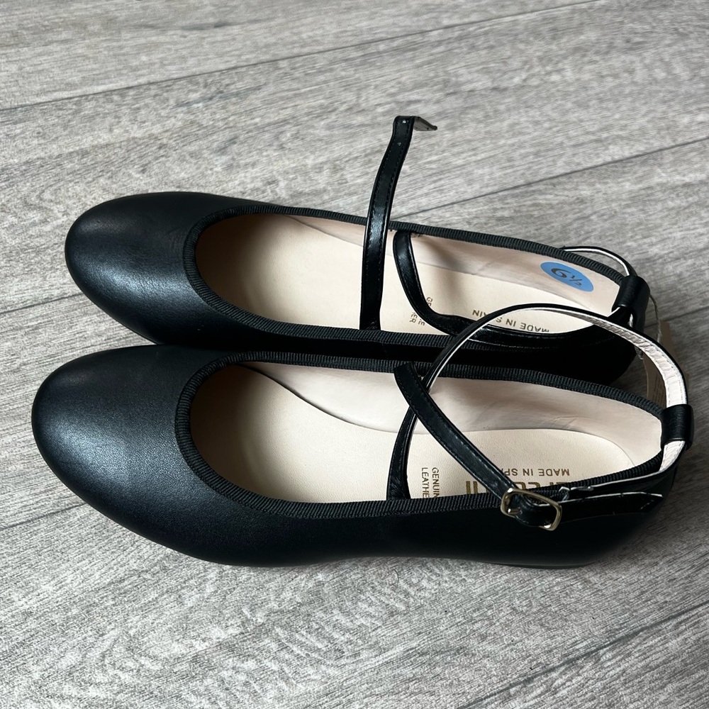 Bertuchi Mary Jane Ballerina Shoes Black - Leather Made in Spain